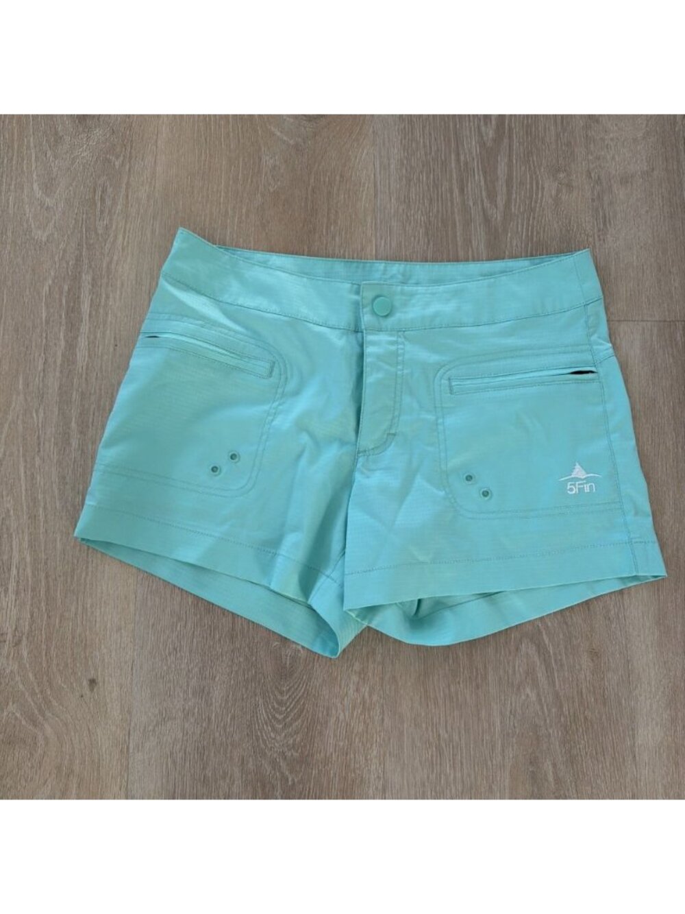 5fin Women's Board Swim Water Shorts Green Resort Travel Size 6 (3)